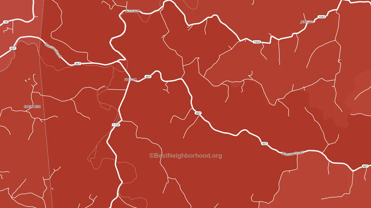 Folsom, KY block-group political-lean map