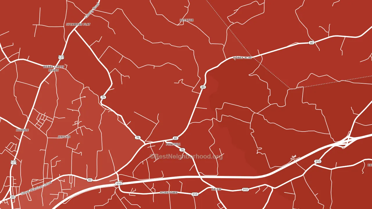 Fonthill, KY block-group political-lean map