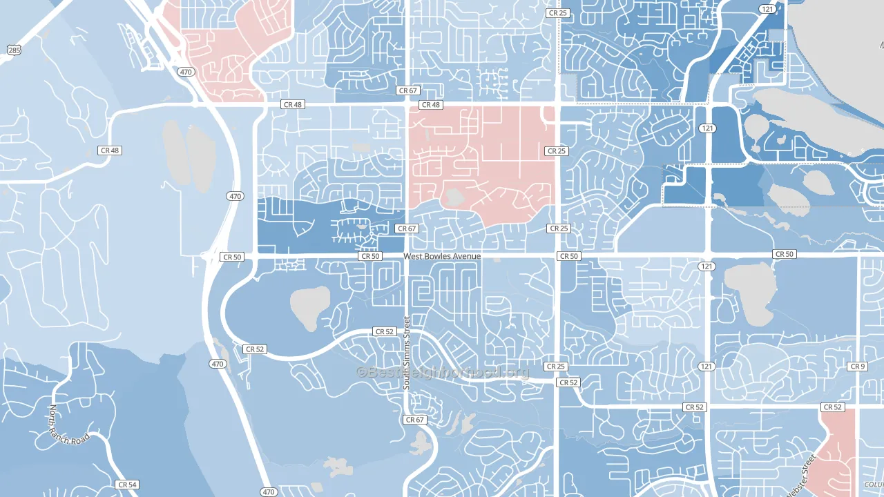 Foothill Green, Dakota Ridge, CO block-group political-lean map