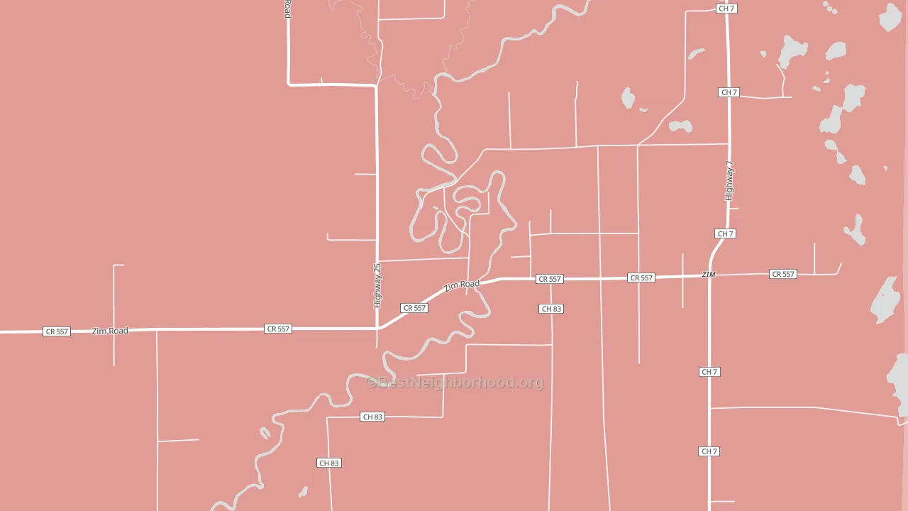 Forbes, MN block-group political-lean map