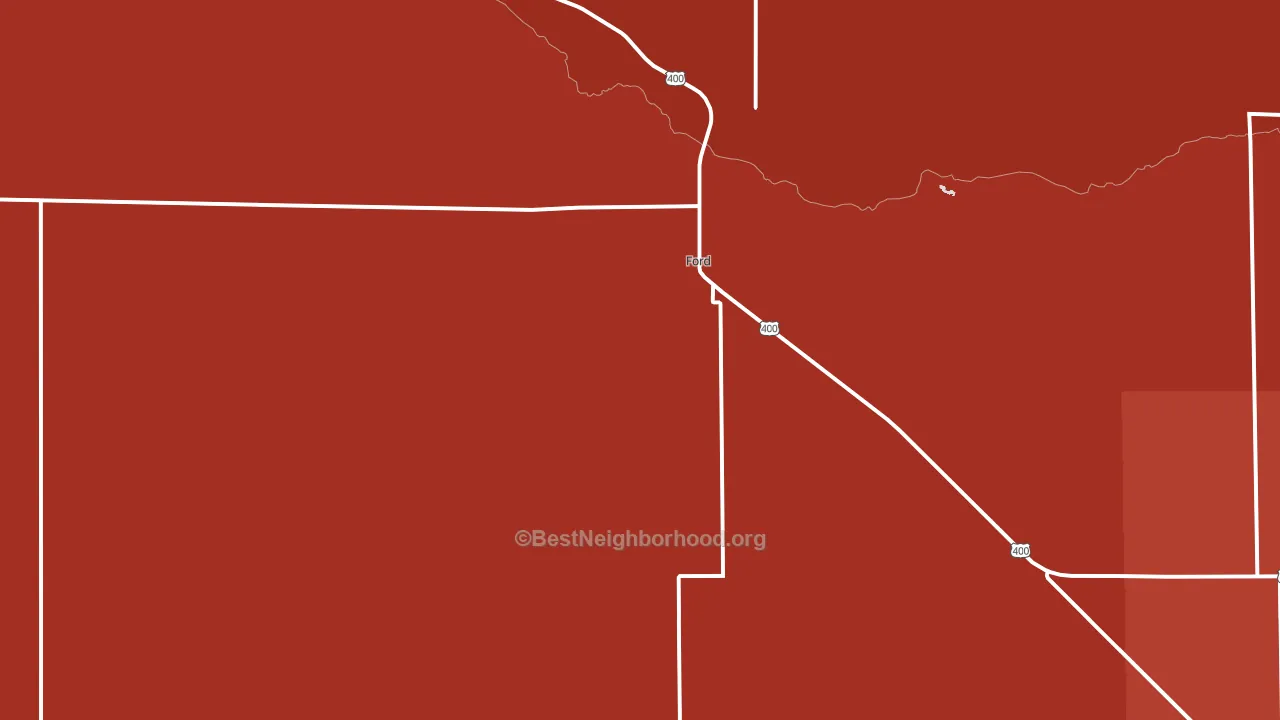 Ford, KS block-group political-lean map