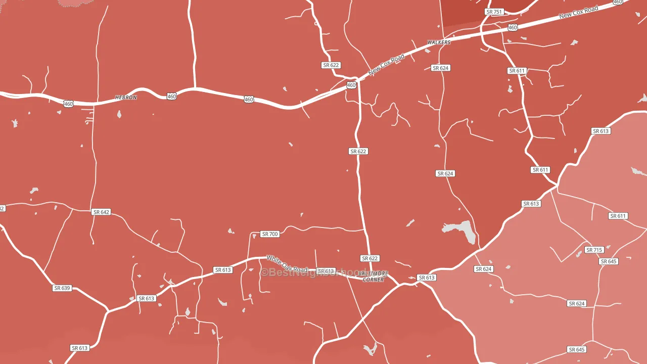 Ford, VA block-group political-lean map