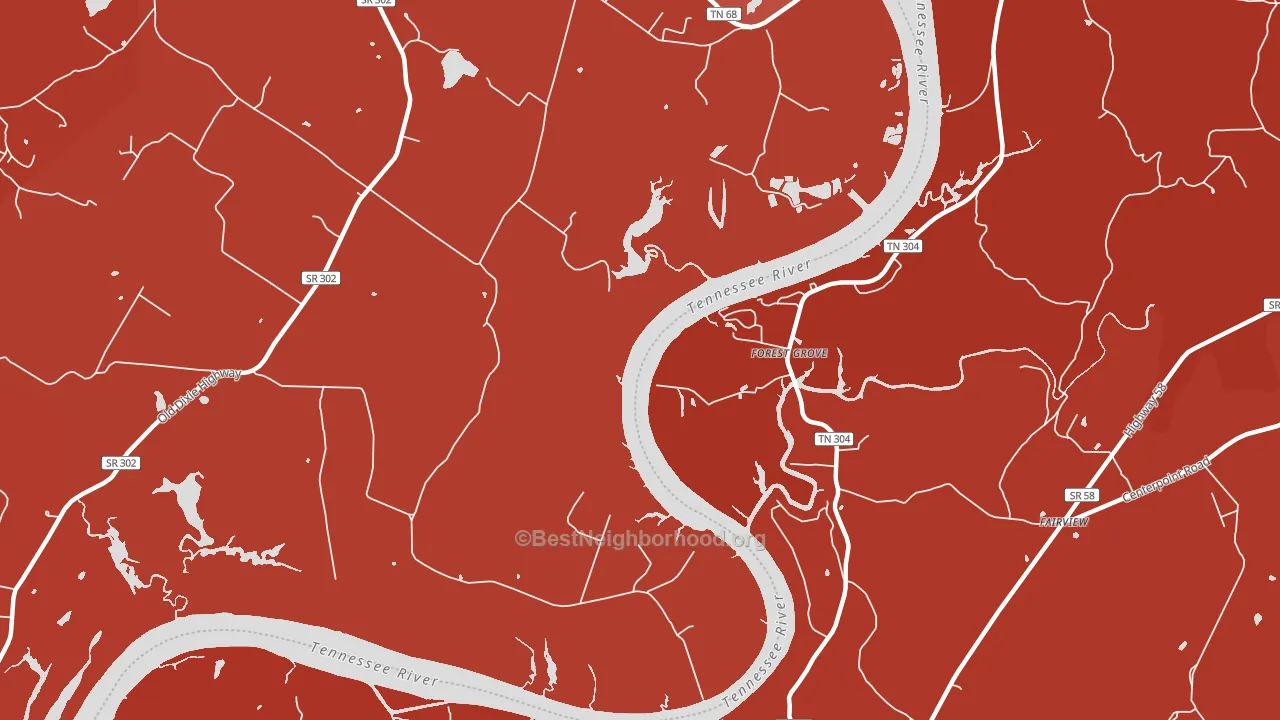 Forest Grove, TN block-group political-lean map