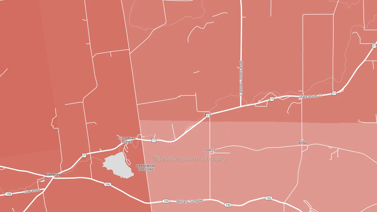 Forest, NY block-group political-lean map