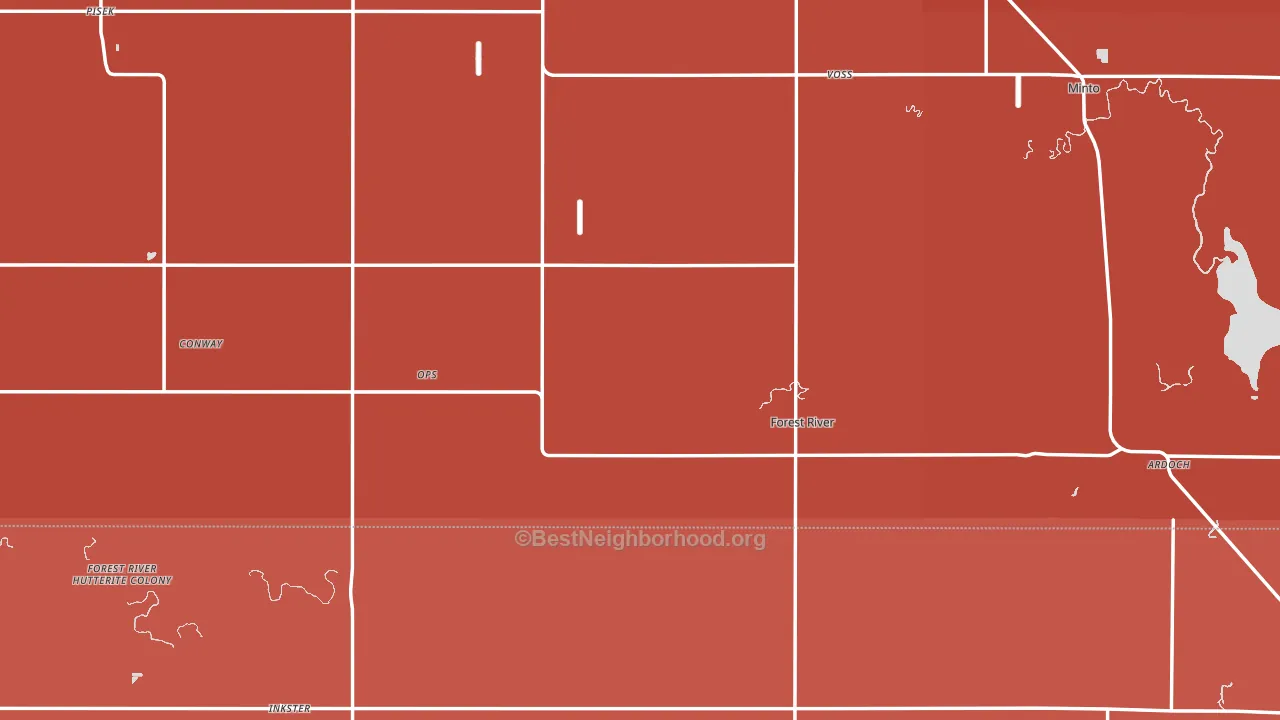 Forest River, ND block-group political-lean map