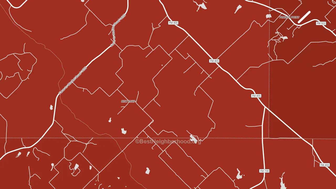 Forestburg, TX block-group political-lean map