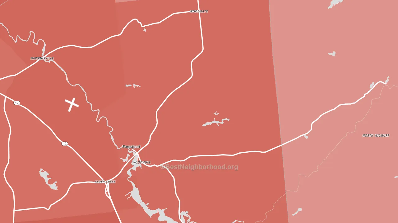 Forestport, NY block-group political-lean map