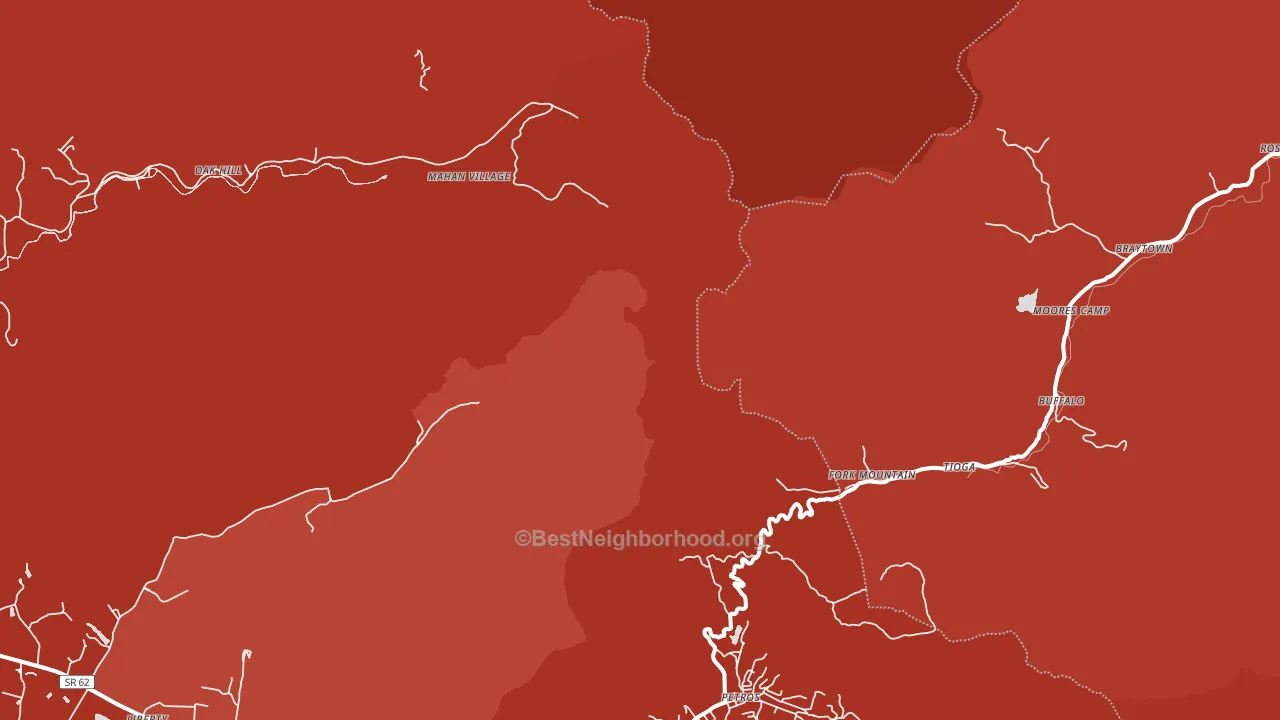 Fork Mountain, TN block-group political-lean map