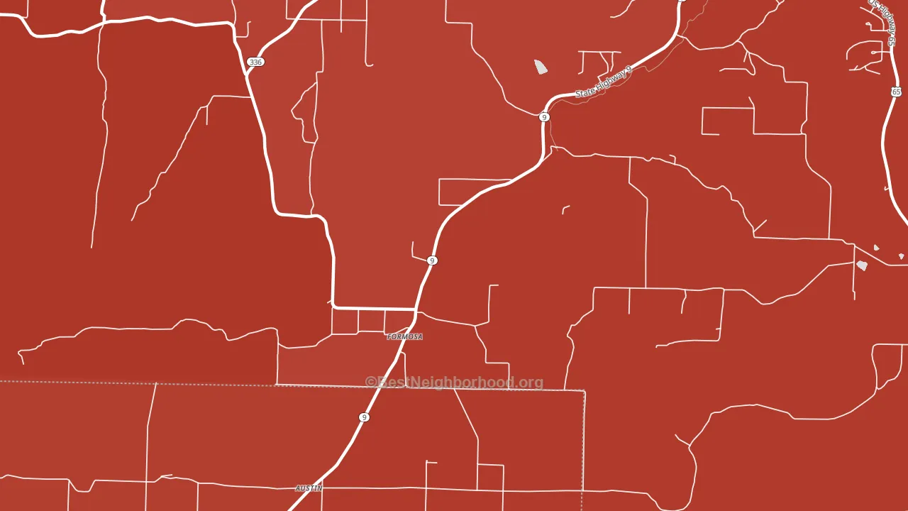 Formosa, AR block-group political-lean map