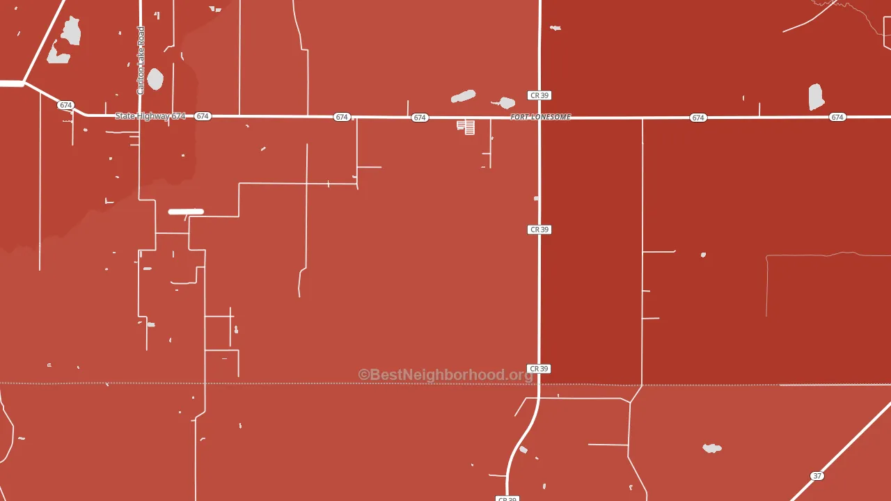 Fort Lonesome, FL block-group political-lean map