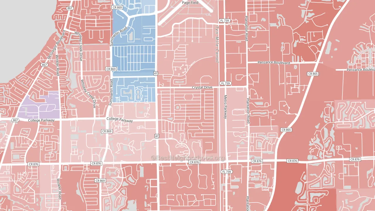 Fort Myers Villas, Villas, FL block-group political-lean map