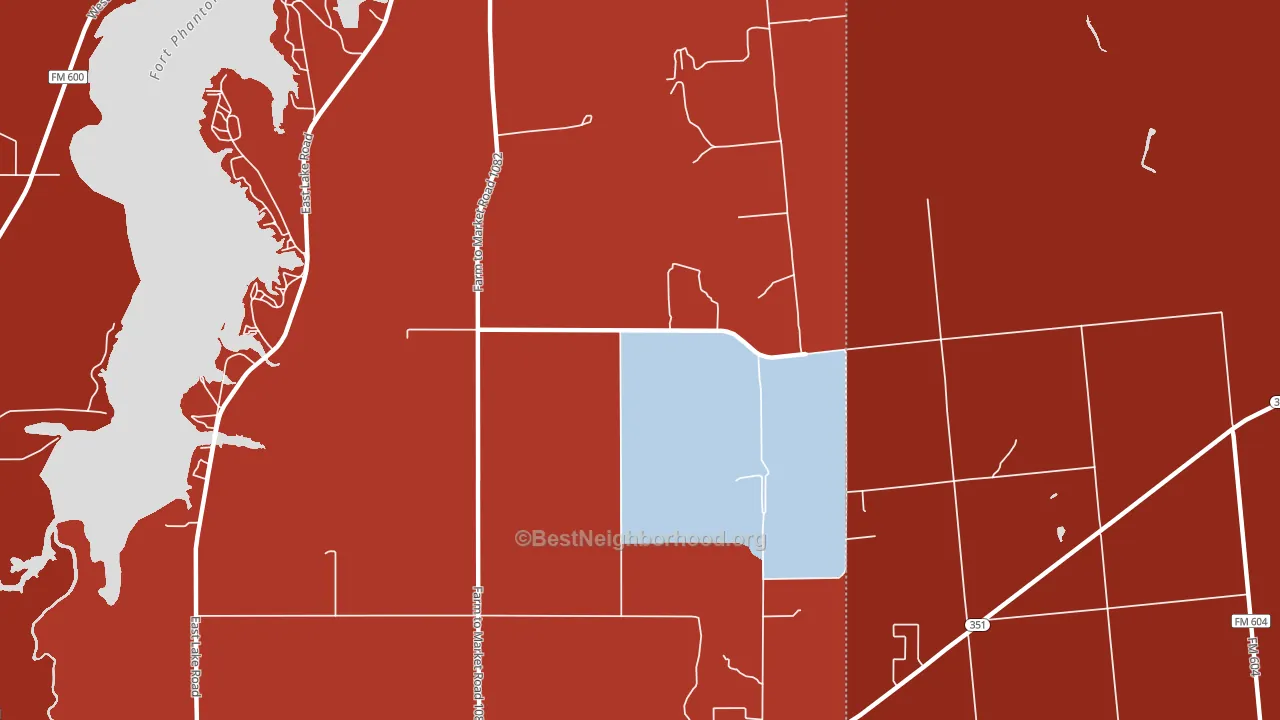 Fort Phantom Area, Abilene, TX block-group political-lean map