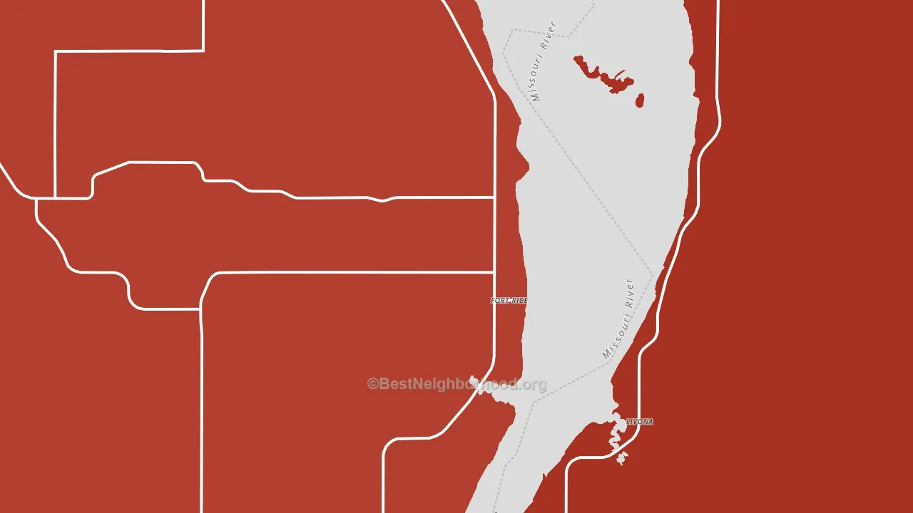 Fort Rice, ND block-group political-lean map