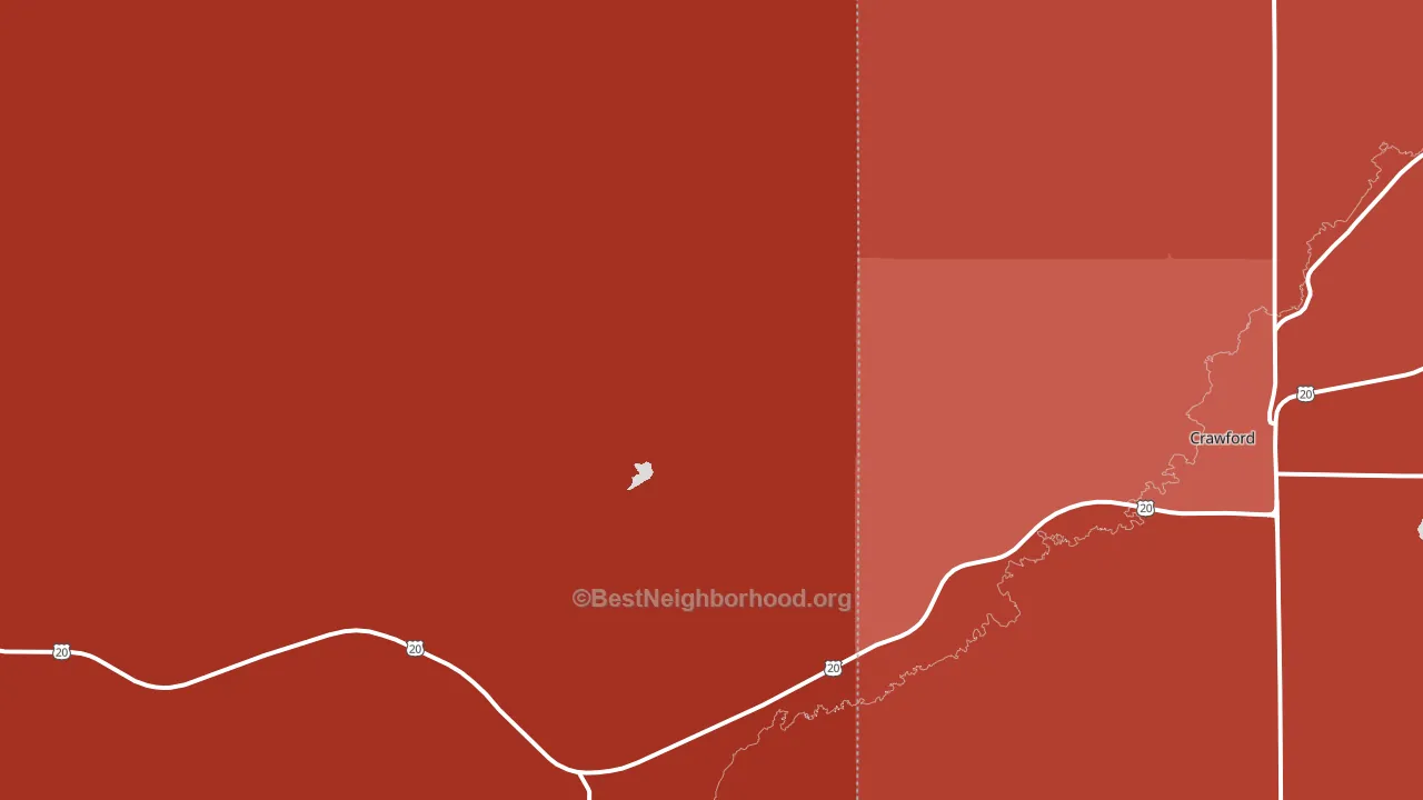 Fort Robinson, NE block-group political-lean map