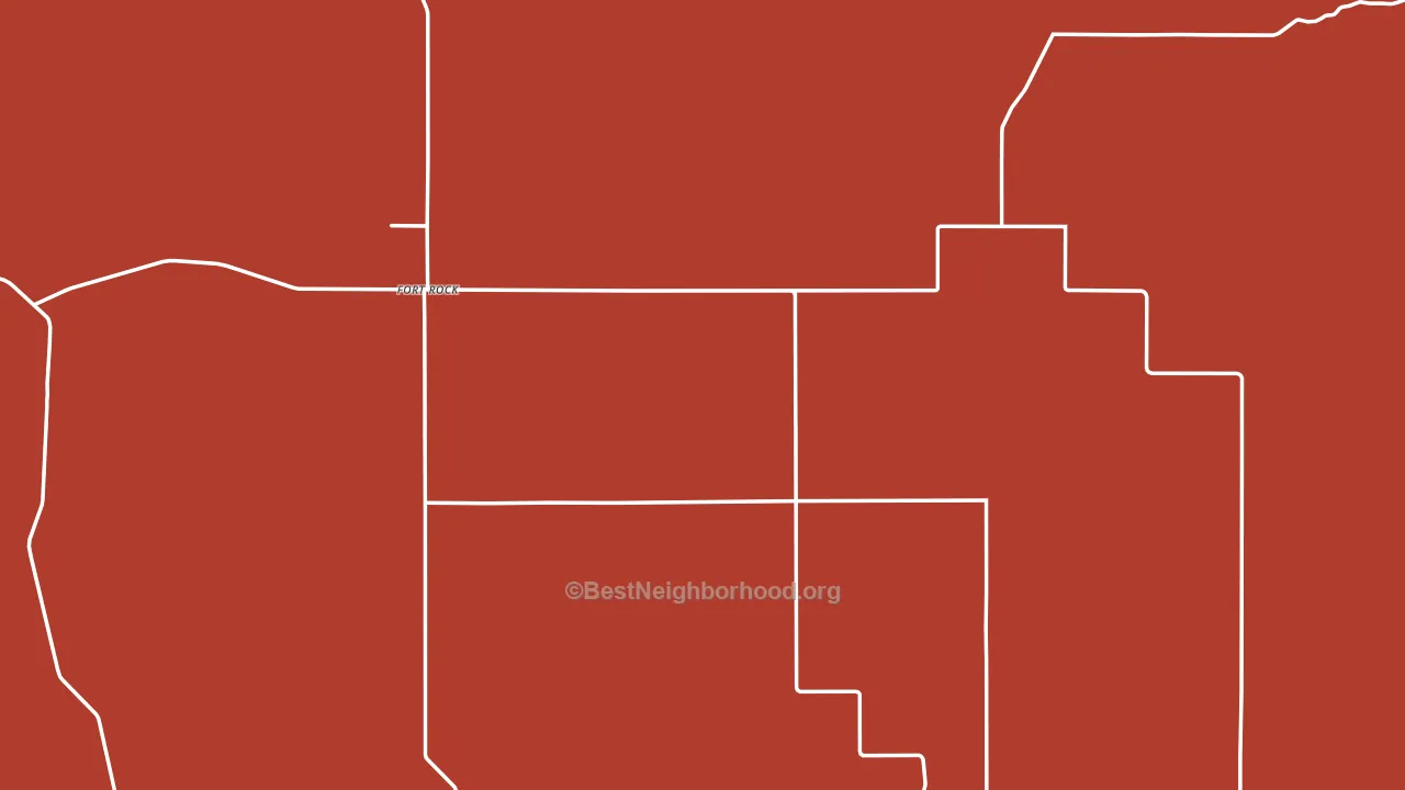 Fort Rock, OR block-group political-lean map