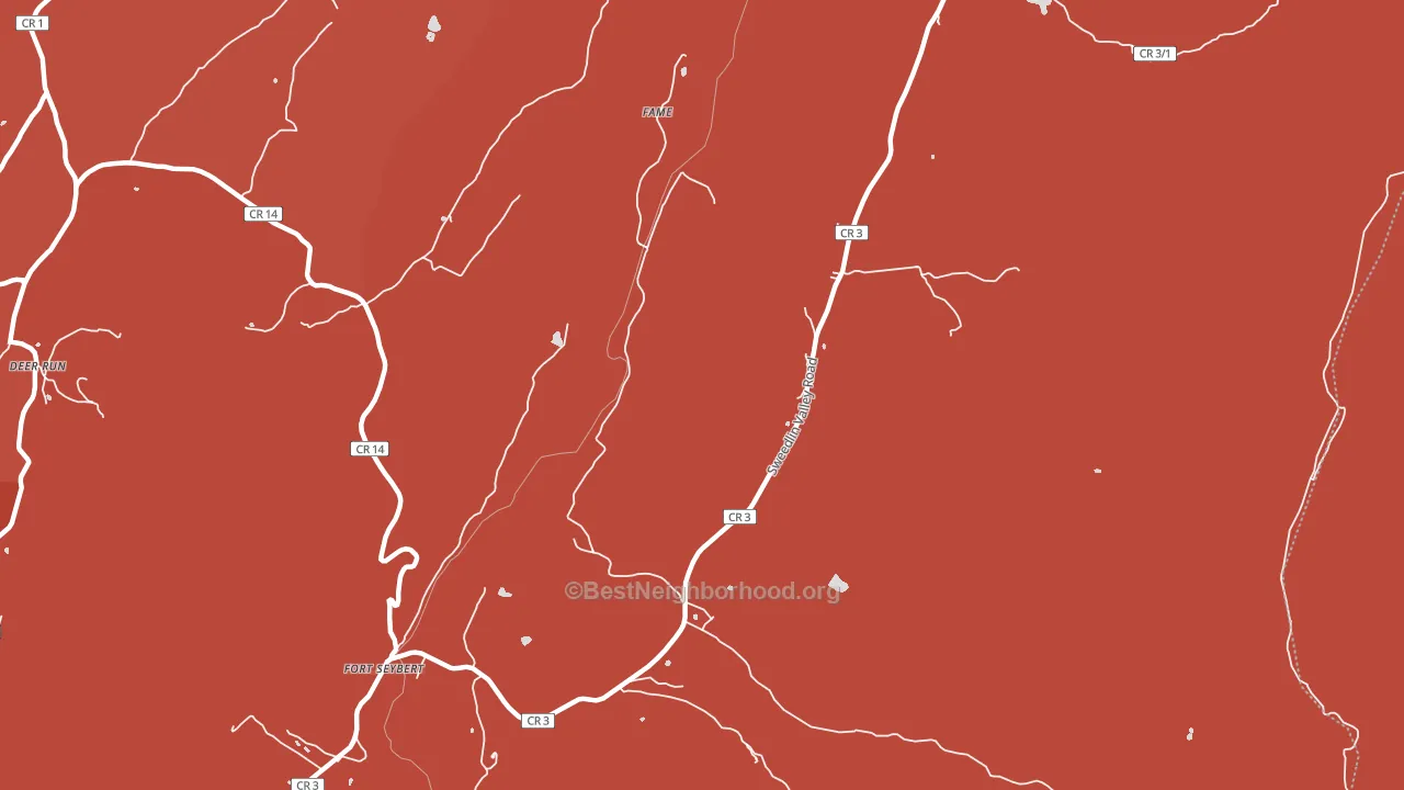Fort Seybert, WV block-group political-lean map