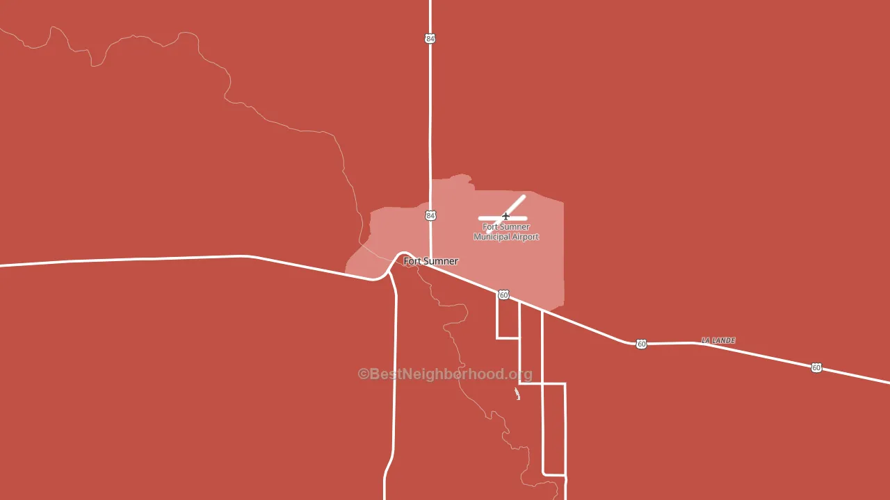 Fort Sumner, NM block-group political-lean map