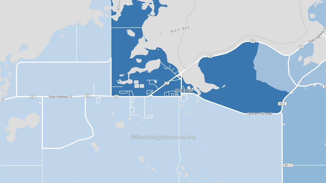 Fort Totten, ND block-group political-lean map