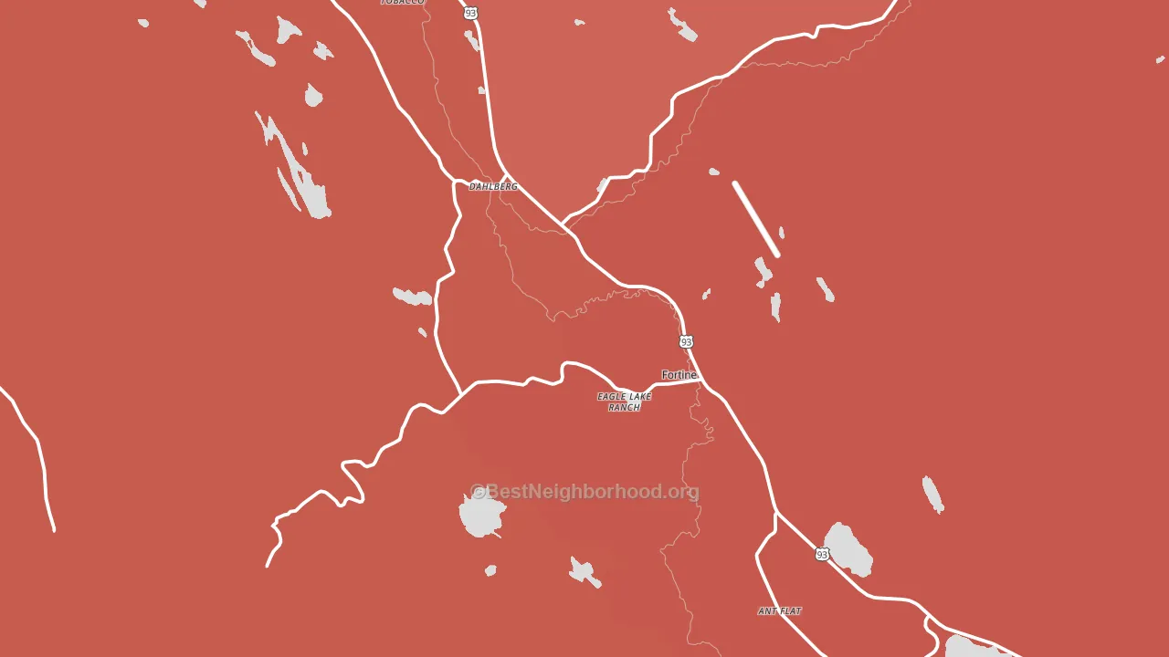 Fortine, MT block-group political-lean map
