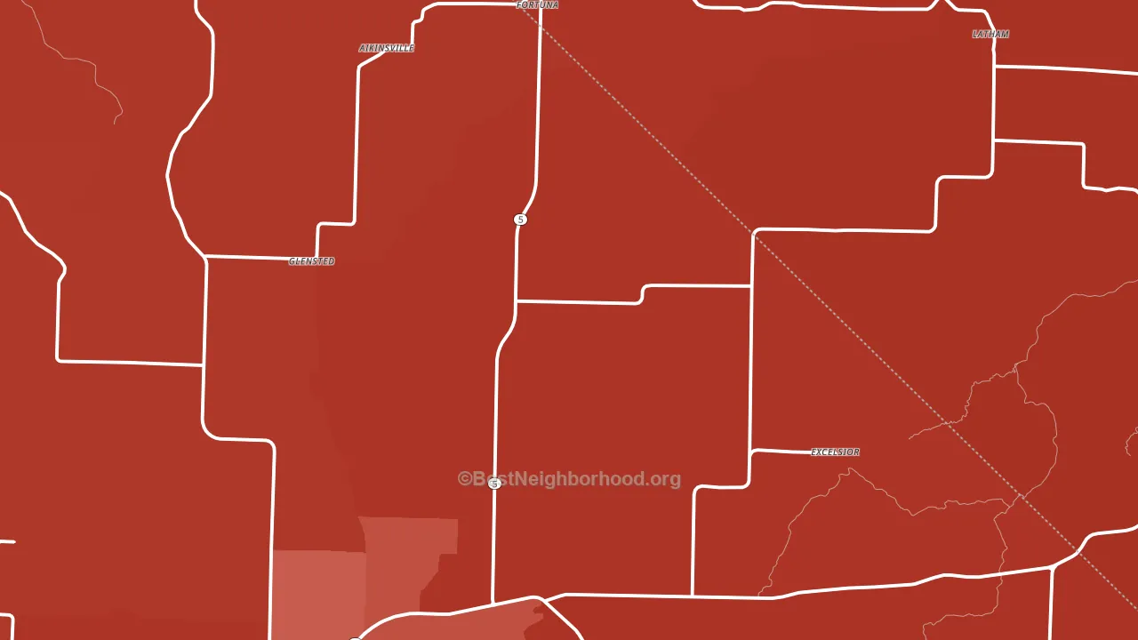 Fortuna, MO block-group political-lean map