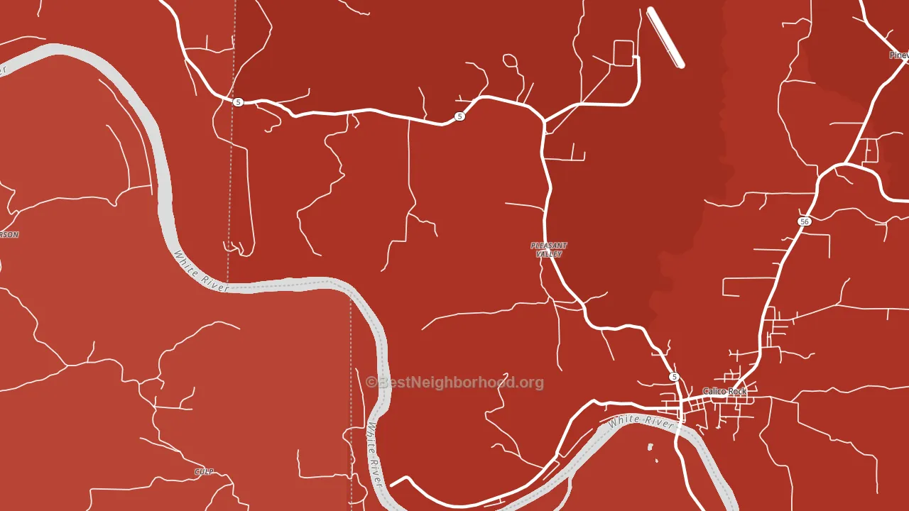 Forty Four, AR block-group political-lean map