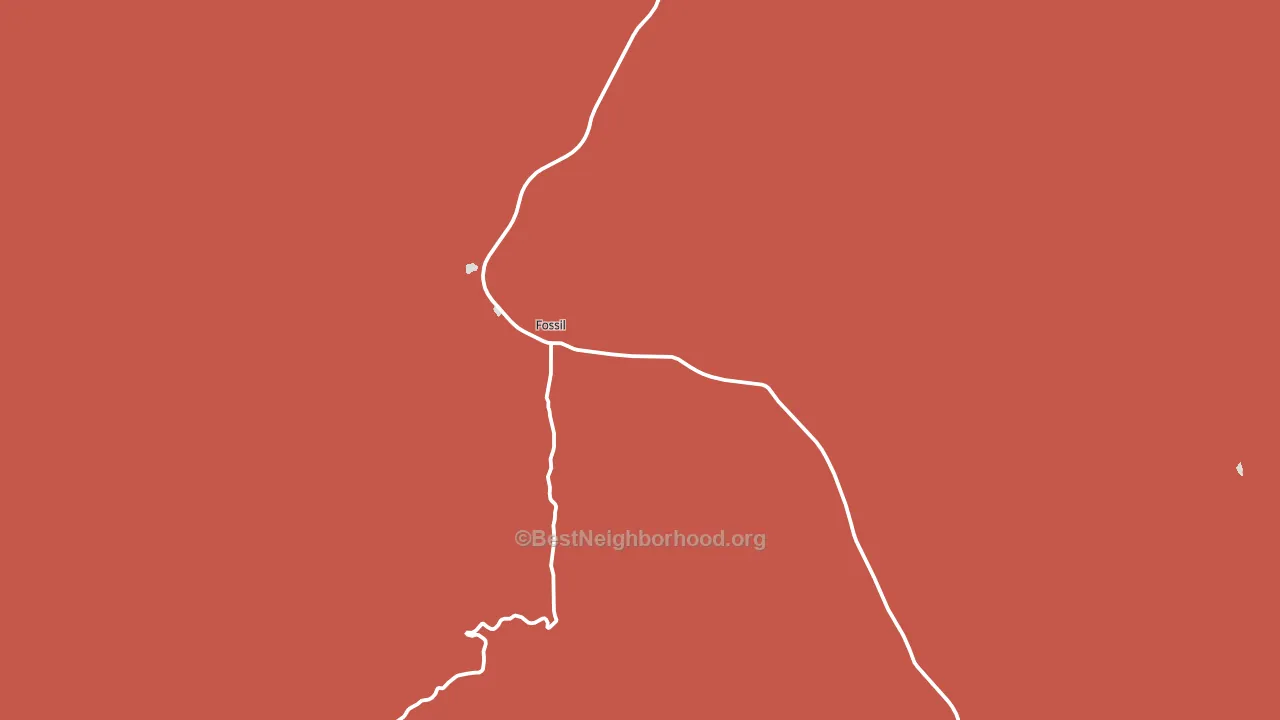 Fossil, OR block-group political-lean map