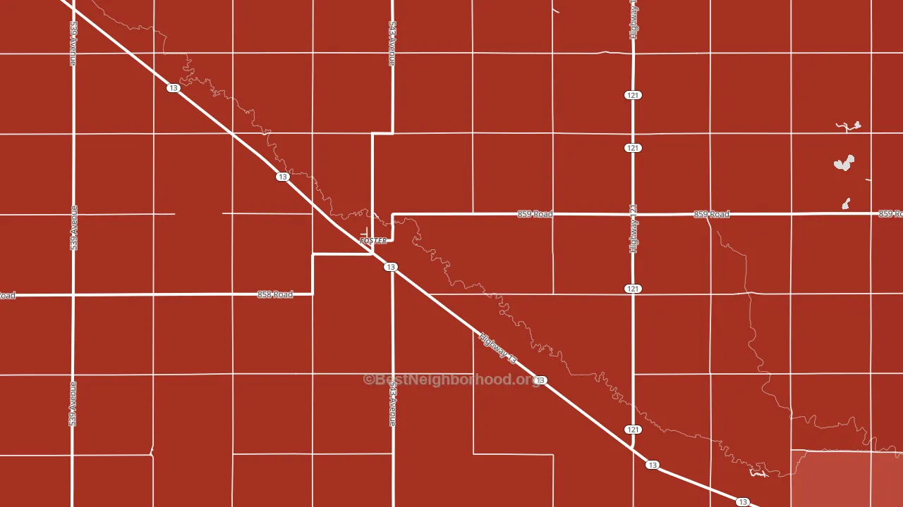 Foster, NE block-group political-lean map