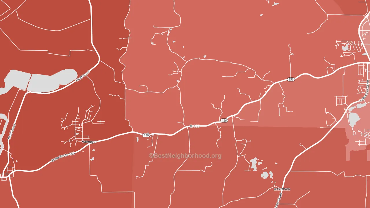 Foster Pond, IL block-group political-lean map
