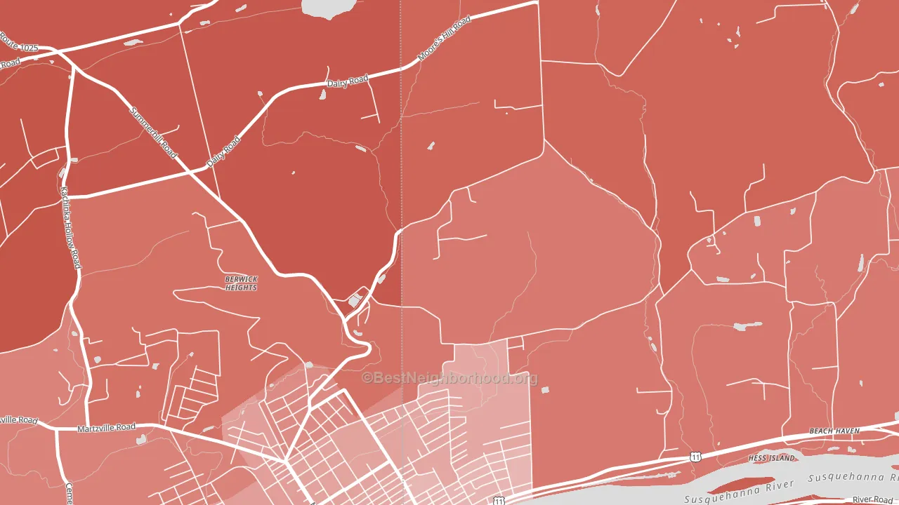 Foundryville, PA block-group political-lean map