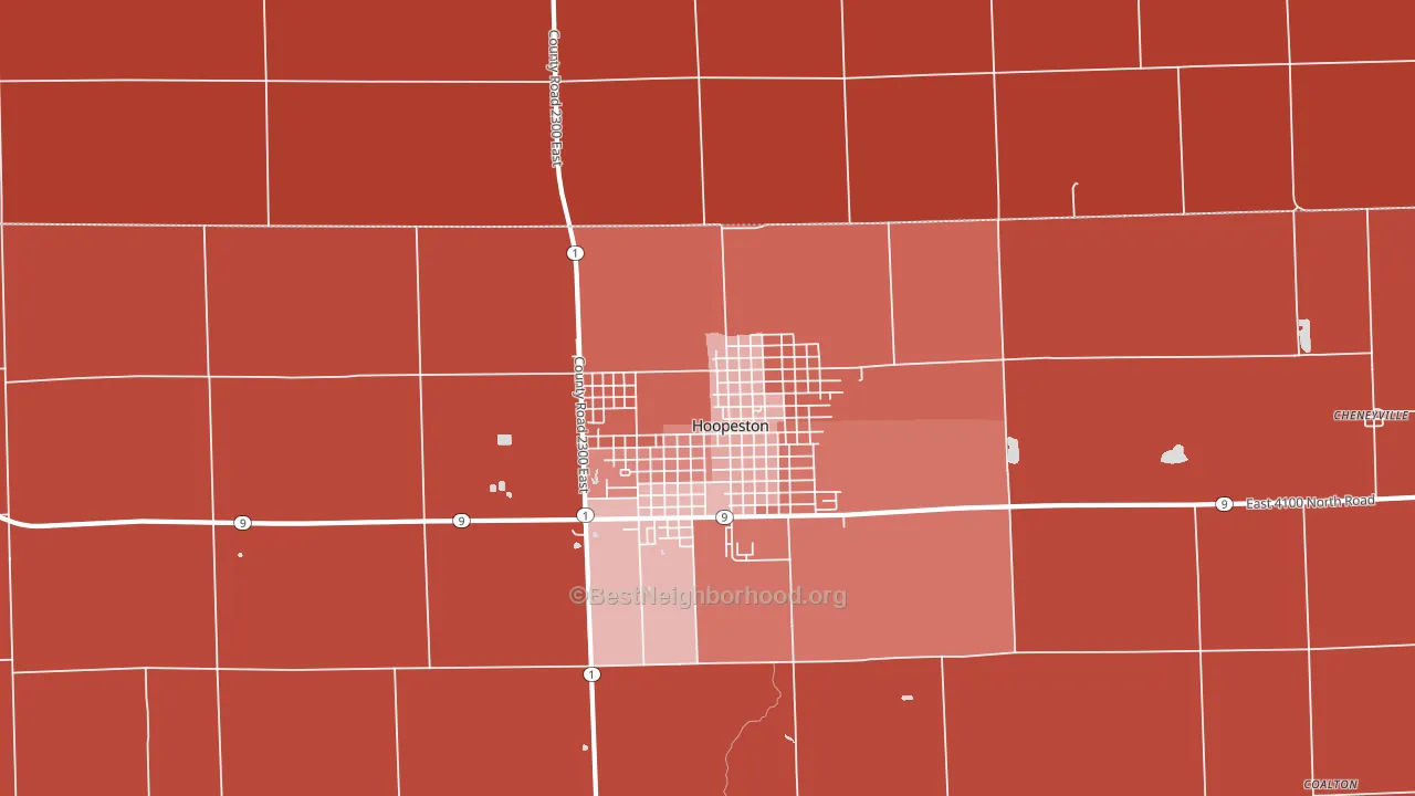 Fountain Creek, IL block-group political-lean map