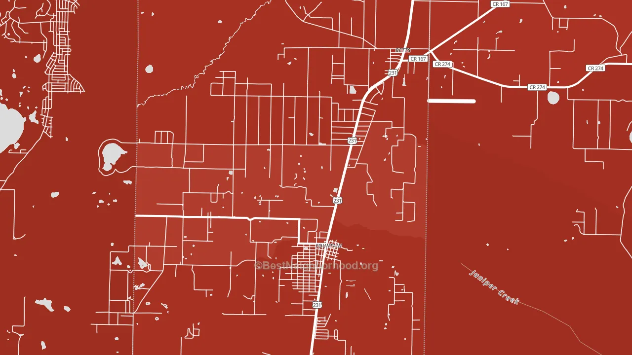 Fountain, FL block-group political-lean map