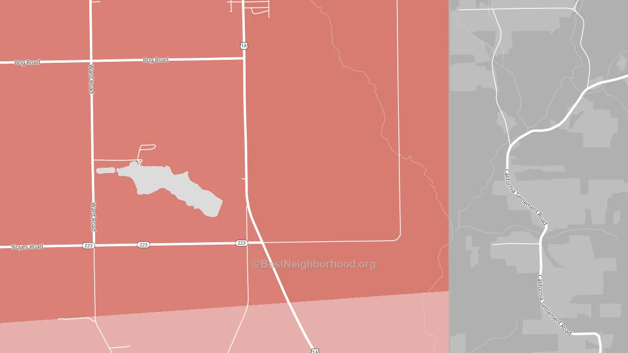 Four Corners, ME block-group political-lean map