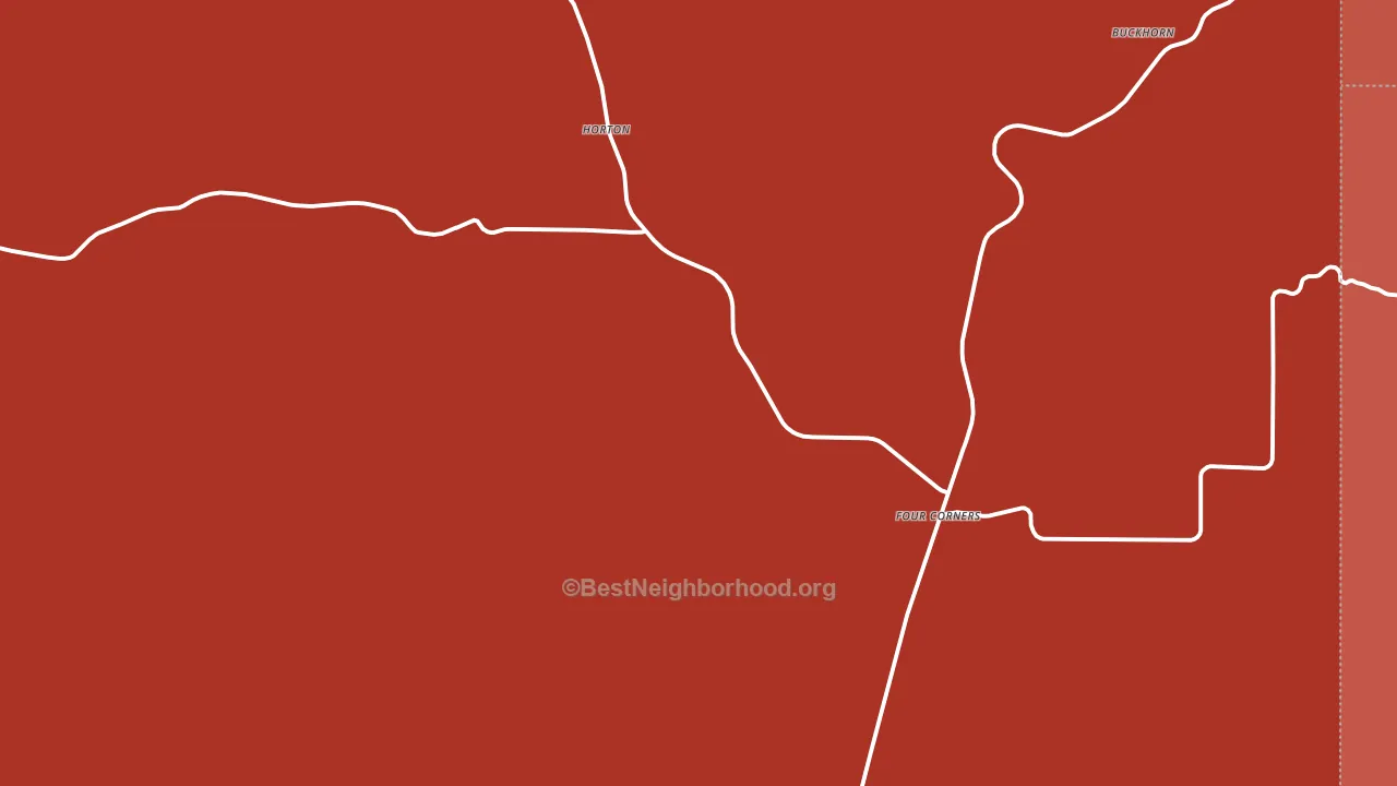 Four Corners, WY block-group political-lean map