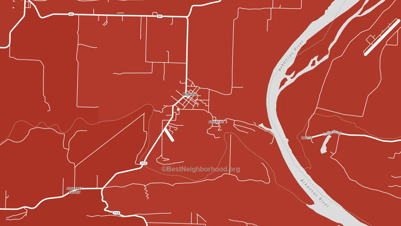 Fourche, AR block-group political-lean map