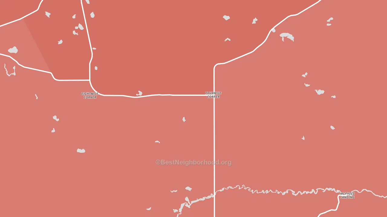 Fourmile Corner, MI block-group political-lean map