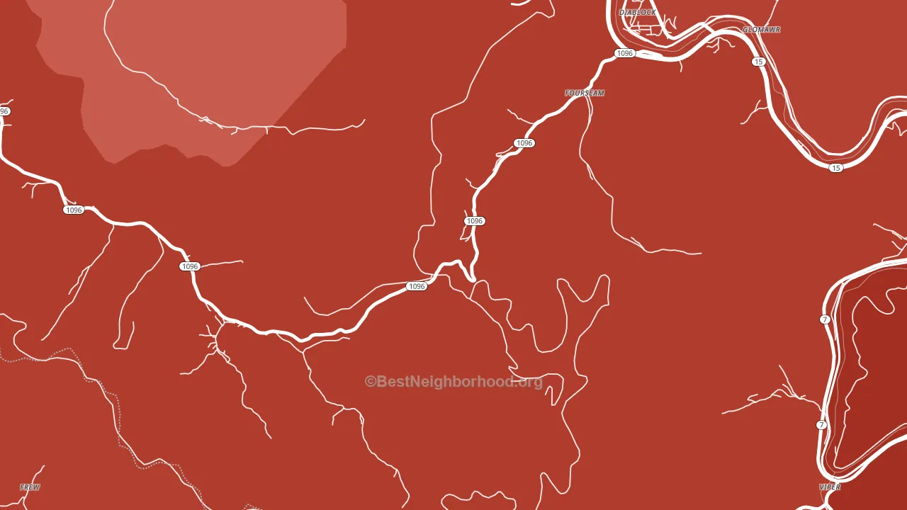 Fourseam, KY block-group political-lean map
