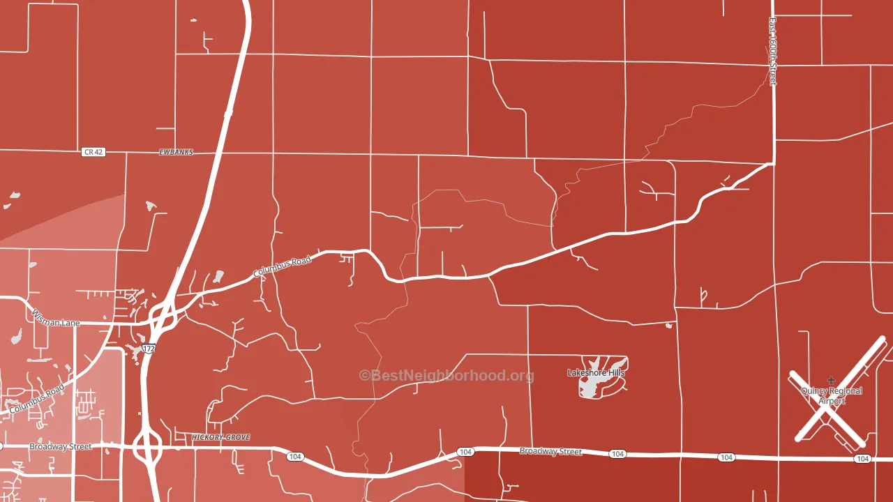 Fowler, IL block-group political-lean map