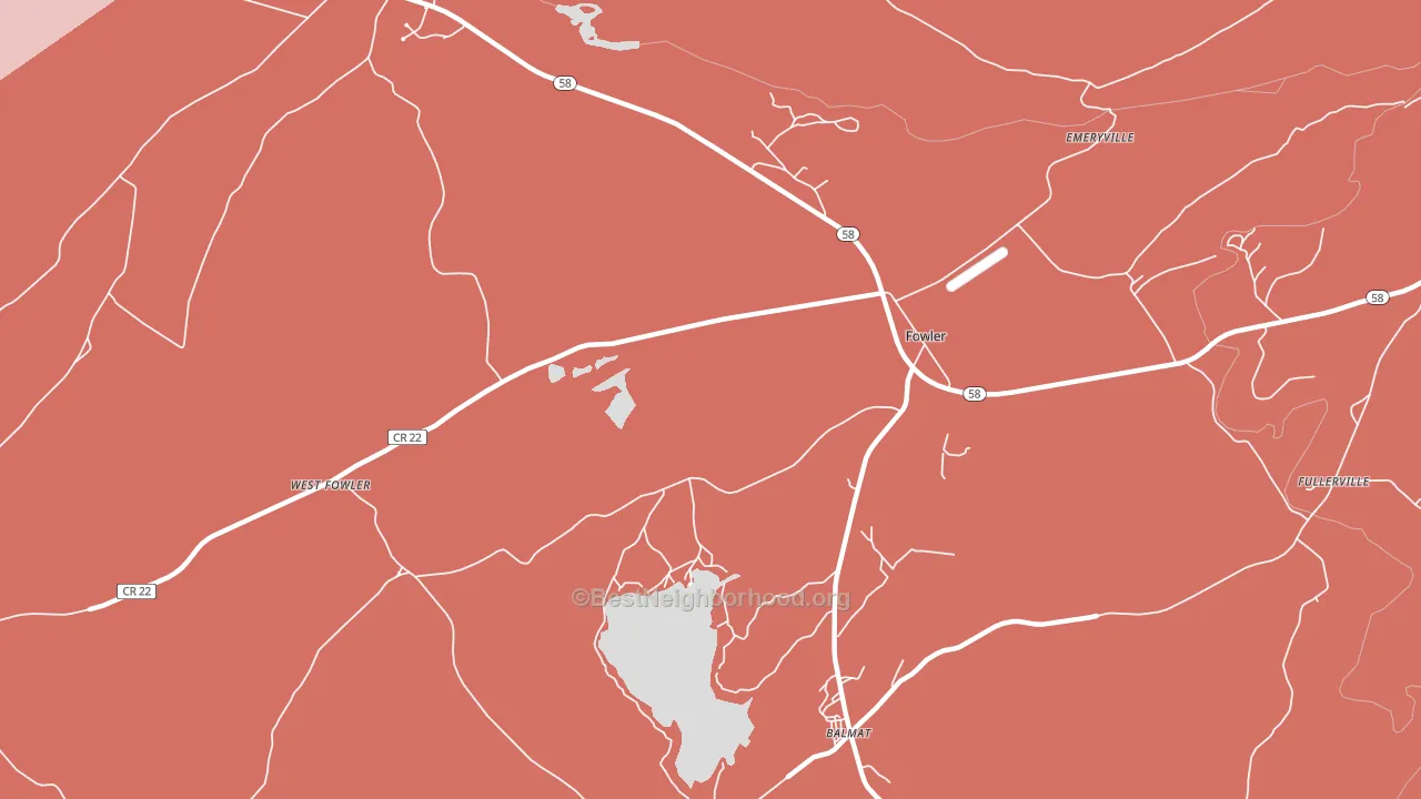 Fowler, NY block-group political-lean map