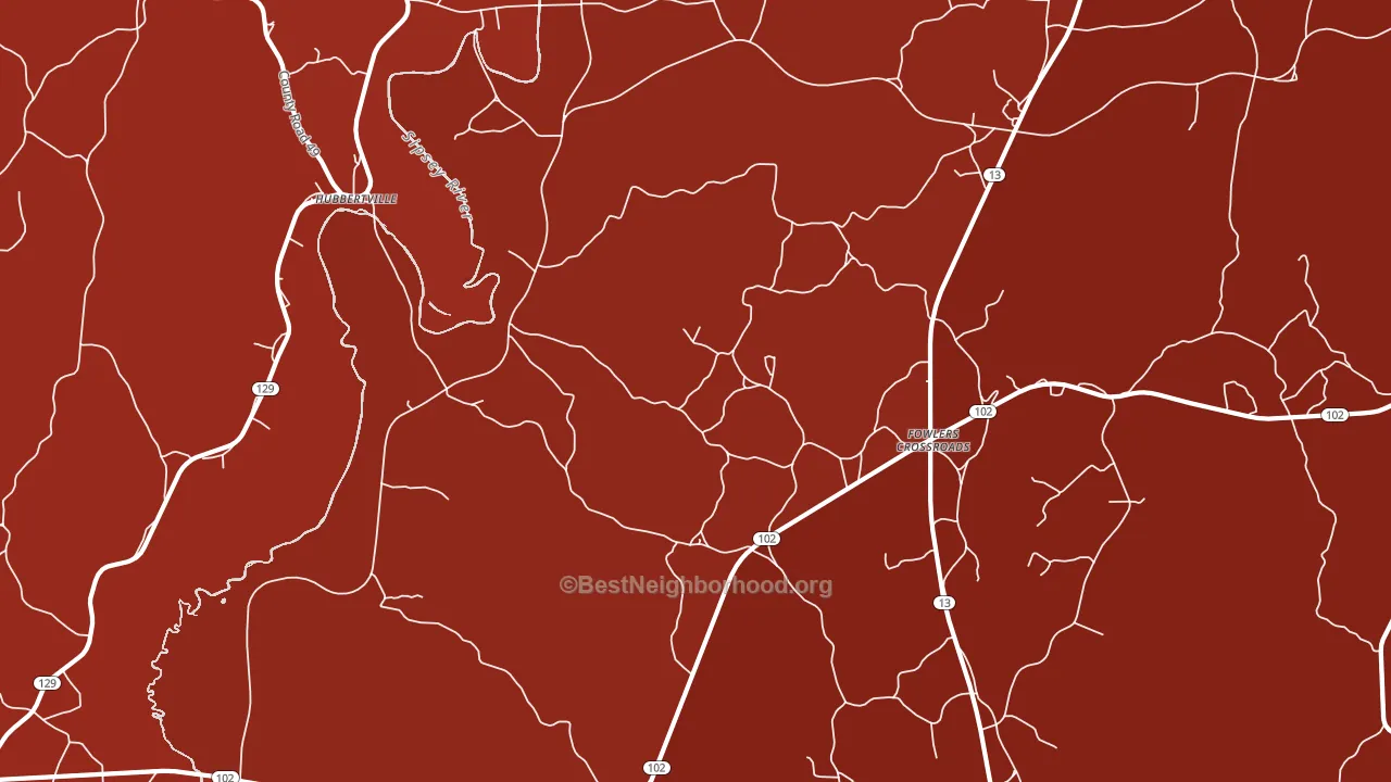 Fowlers Crossroads, AL block-group political-lean map