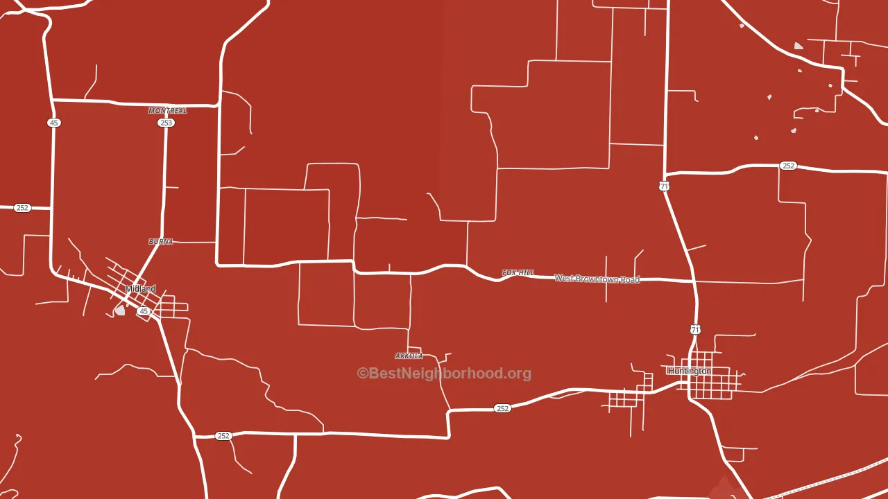 Fox Hill, AR block-group political-lean map