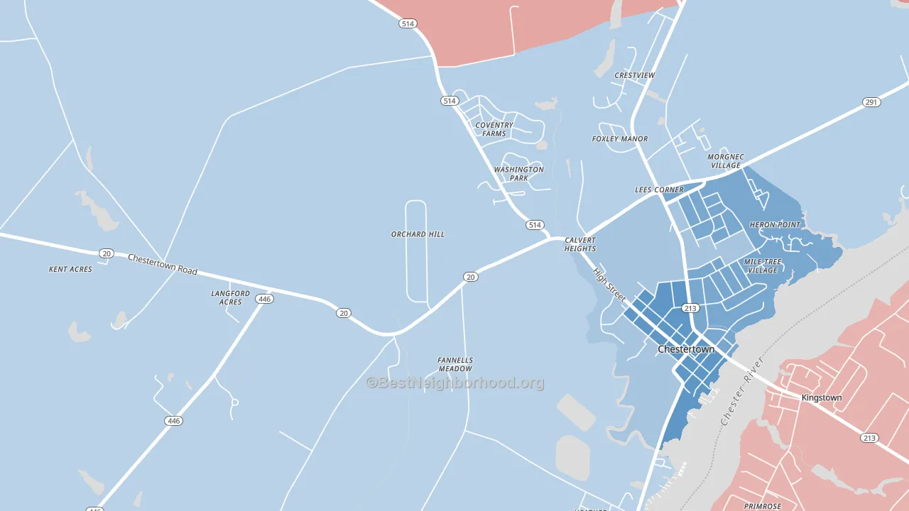 Foxley Manor, MD block-group political-lean map