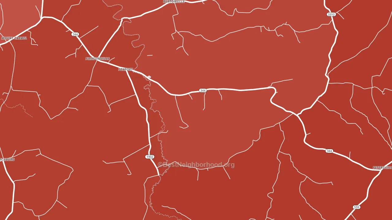 Foxport, KY block-group political-lean map