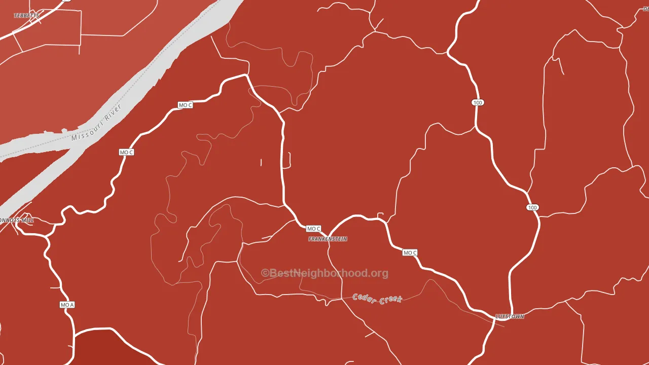 Frankenstein, MO block-group political-lean map