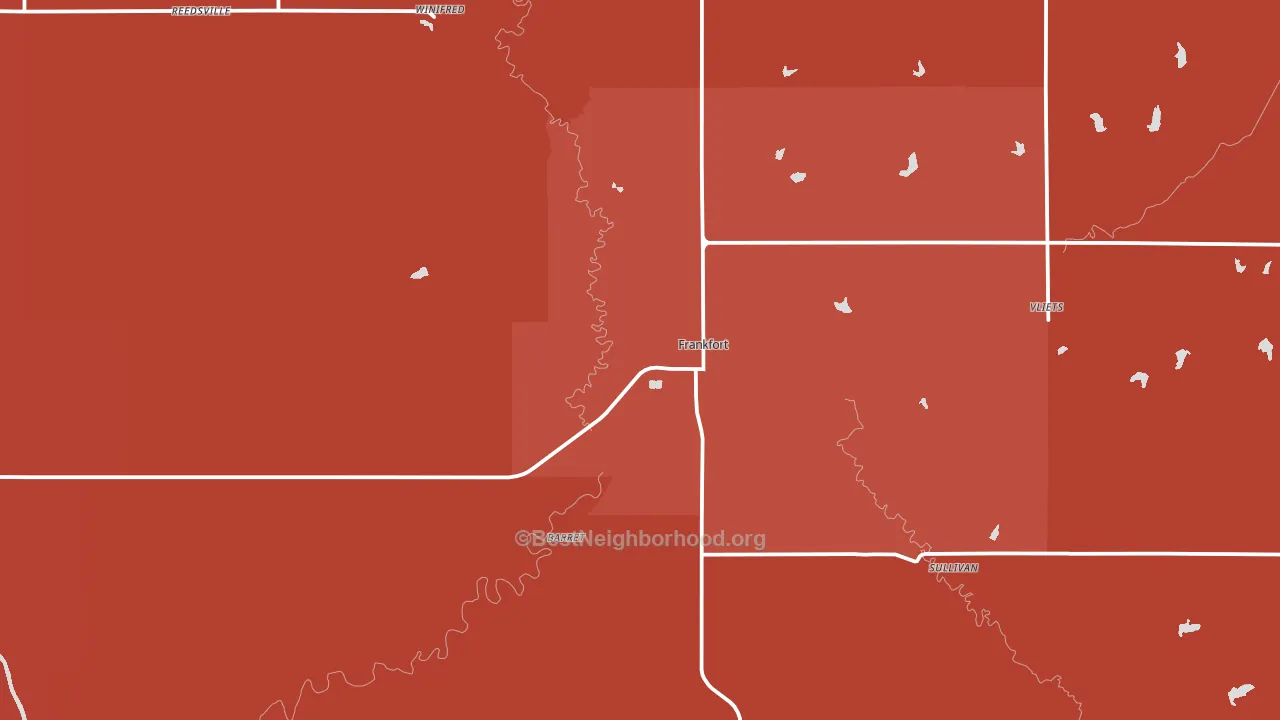 Frankfort, KS block-group political-lean map