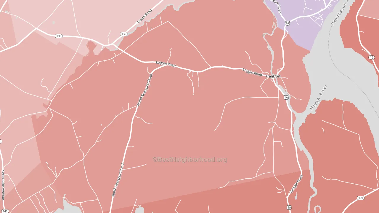 Frankfort, ME block-group political-lean map