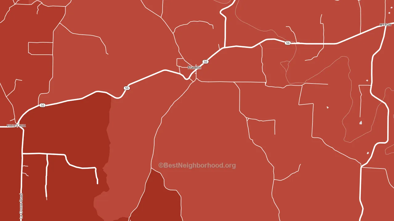 Franklin, AR block-group political-lean map