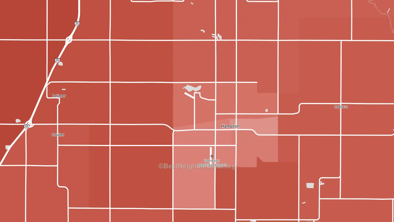 Franklin County, IA block-group political-lean map