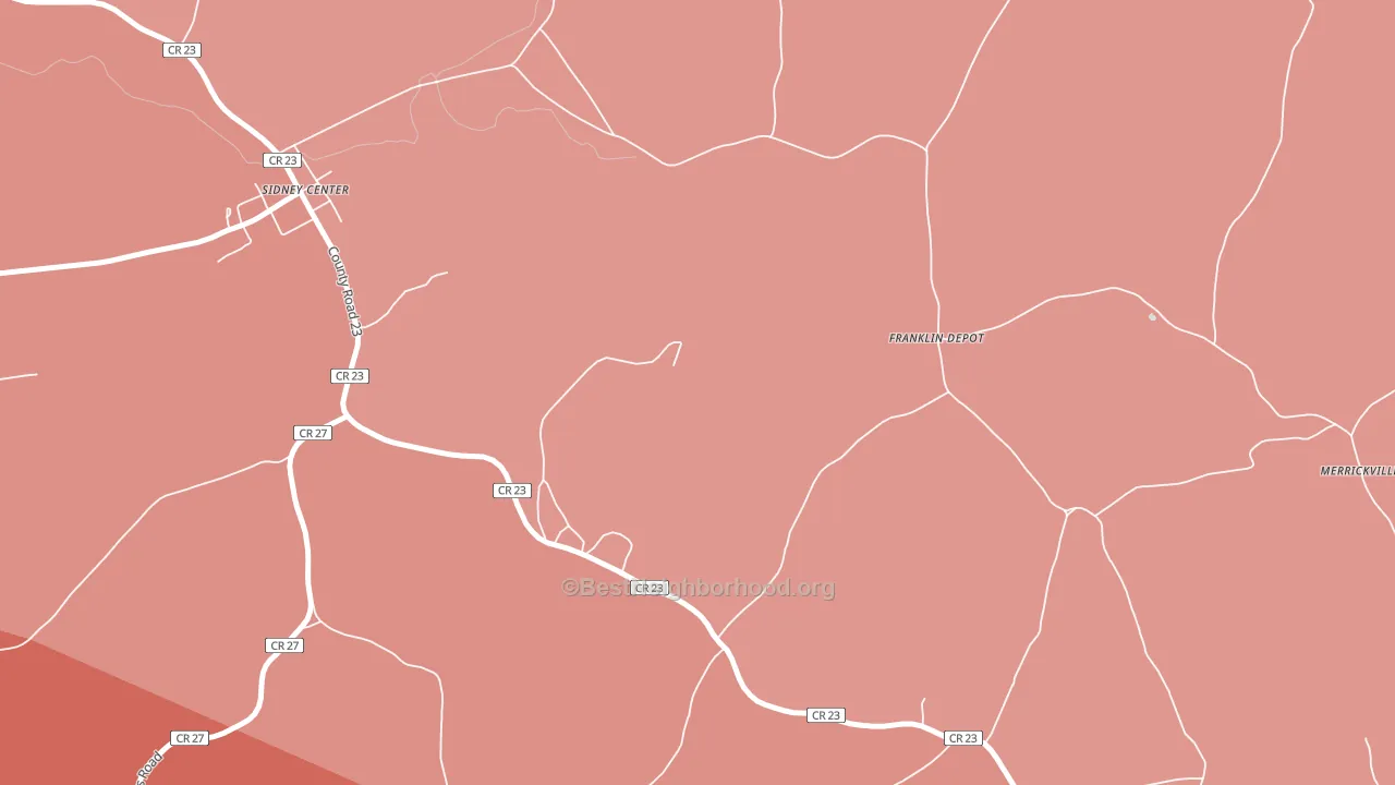 Franklin Depot, NY block-group political-lean map