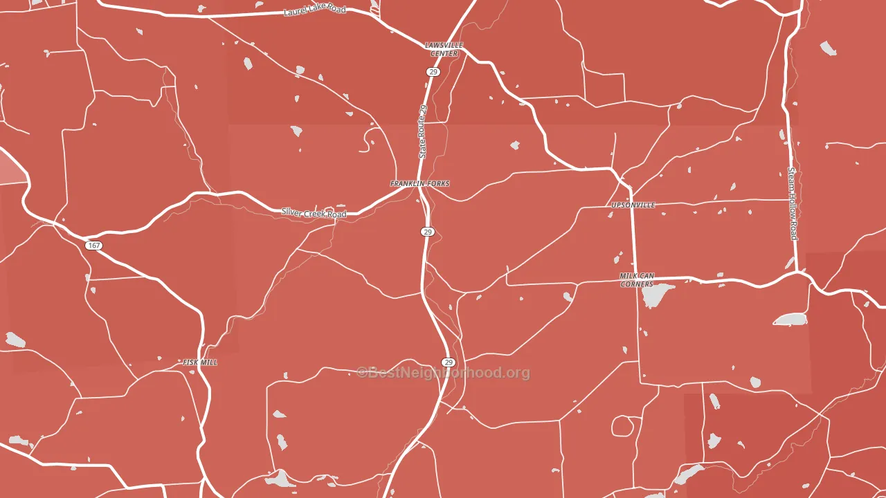 Franklin Forks, PA block-group political-lean map