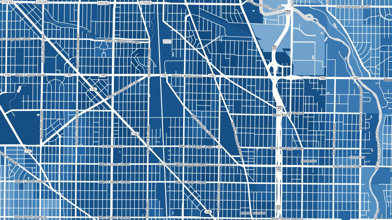 Franklin Heights, Milwaukee, WI block-group political-lean map